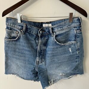 Anine Bing Distressed Blue Jean Shorts